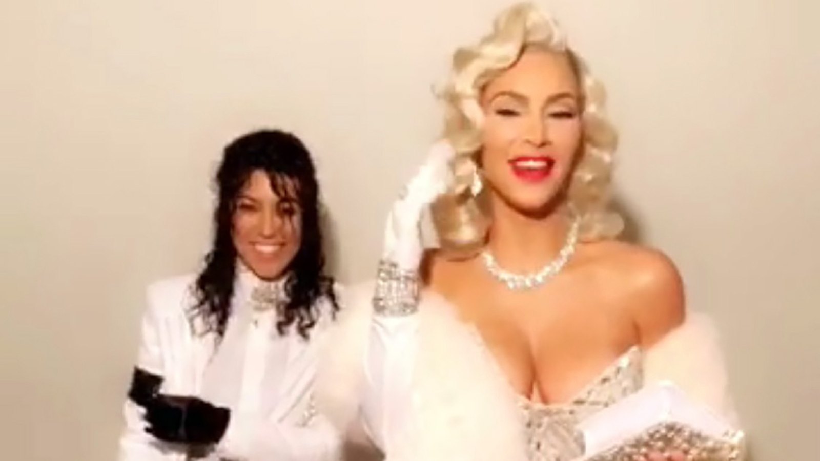 Kourtney Kardashian, Kim Kardashian West, Michael Jackson, Marilyn Monroe, Halloween Costume