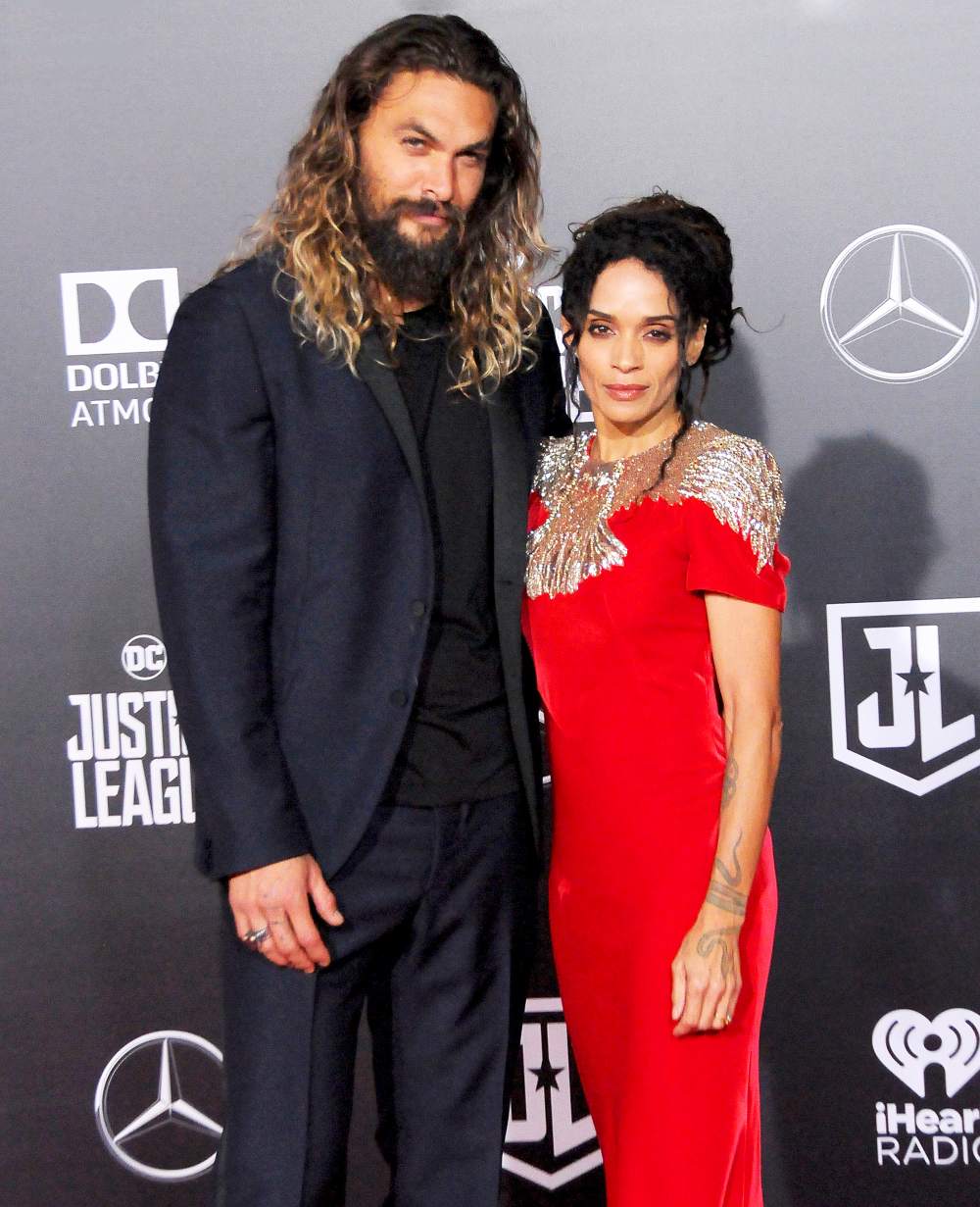 Jason Momoa and Lisa Bonet attend the premiere of Warner Bros. Pictures' 'Justice League' at Dolby Theatre on November 13, 2017 in Hollywood, California.