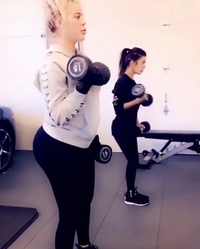 khloe-kardashian-workout-pregnant
