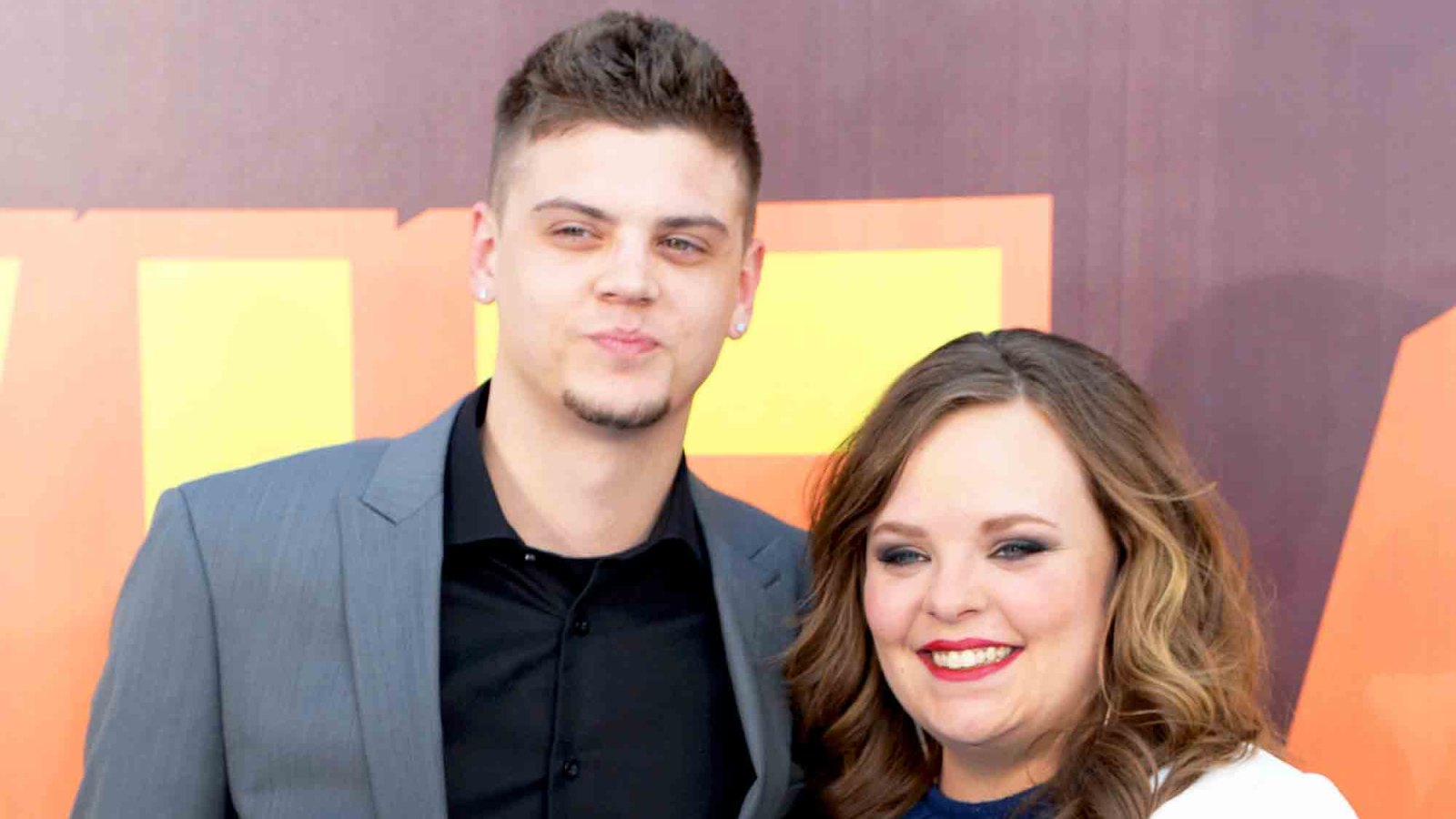 Tyler Baltierra and Catelynn Lowell attend The 2015 MTV Movie Awards at Nokia Theatre L.A. Live in Los Angeles, California.