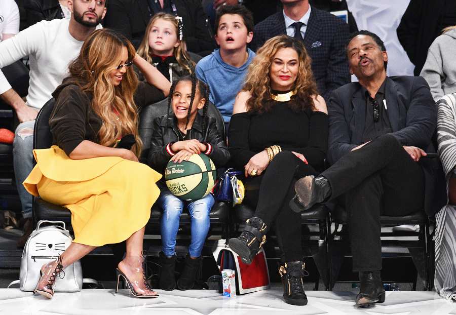 Beyonce Blue Ivy Tina Knowles Richard Lawson NBA All-Star Game