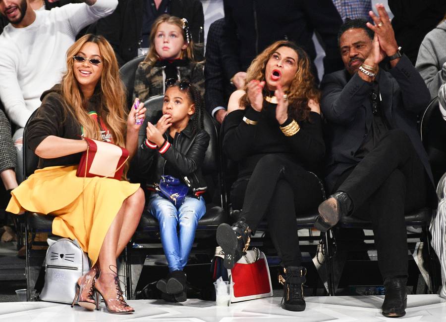 Beyonce Blue Ivy Tina Knowles Richard Lawson NBA All-Star Game