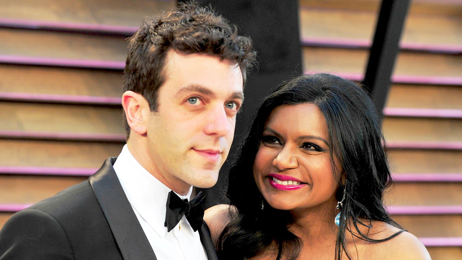 B.J. Novak and Mindy Kaling attend the 2014 Vanity Fair Oscar Party hosted by Graydon Carter in West Hollywood, California.