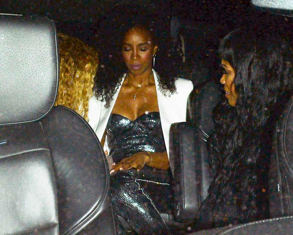Beyonce, Kelly Rowland and Michelle Williams out on April 24, 2018 in West Hollywood, California.