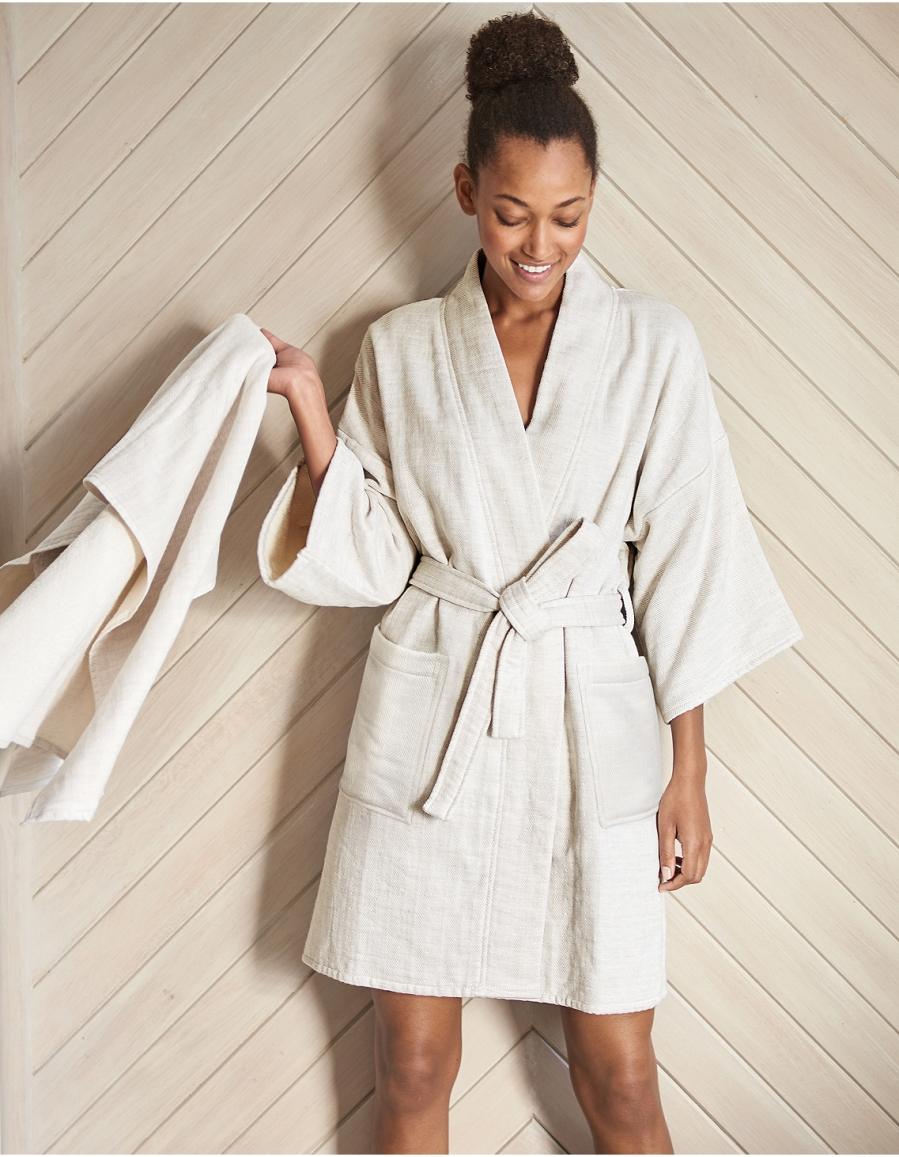 white company robe