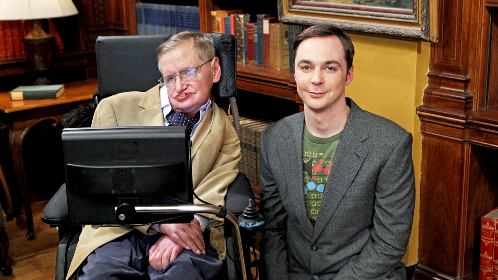 Stephen Hawking and Jim Parsons in ‘The Big Bang Theory‘