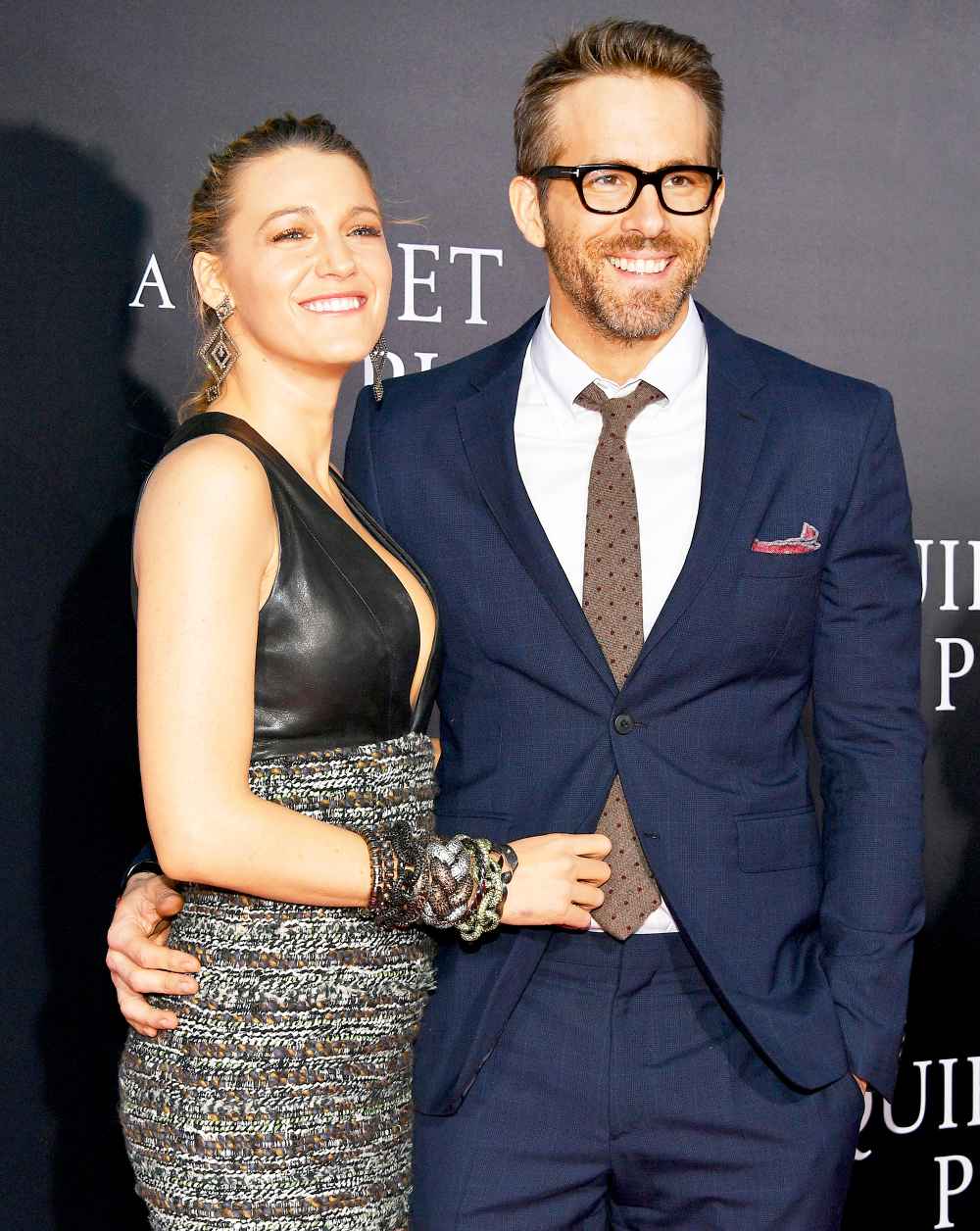 Blake Lively and Ryan Reynolds attend the "A Quiet Place" New York 2018 Premiere at AMC Lincoln Square Theater in New York City.