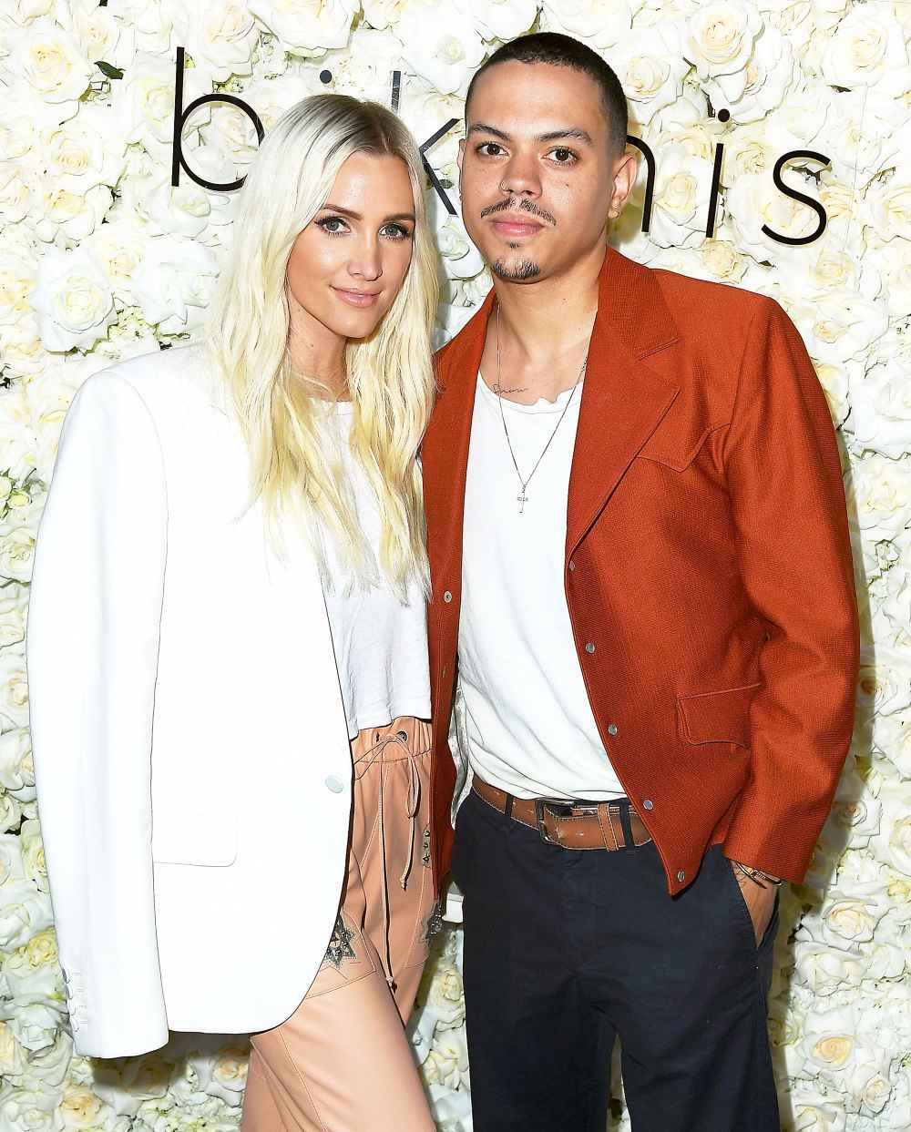 Ashlee Simpson and Evan Ross arrive at the Gigi C Bikinis pop-up launch event at The Park at The Grove in Los Angeles on May 17, 2018.