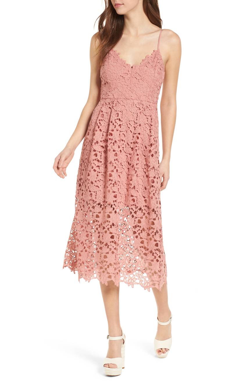 ASTR The Label Lace Midi Dress