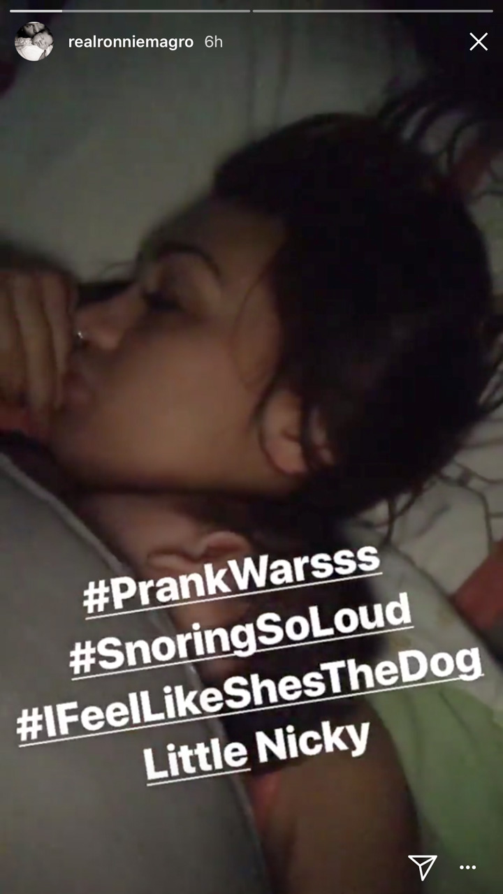 Ronnie Ortiz-Magro, Jen Harley, Instagram, Snoring, Video