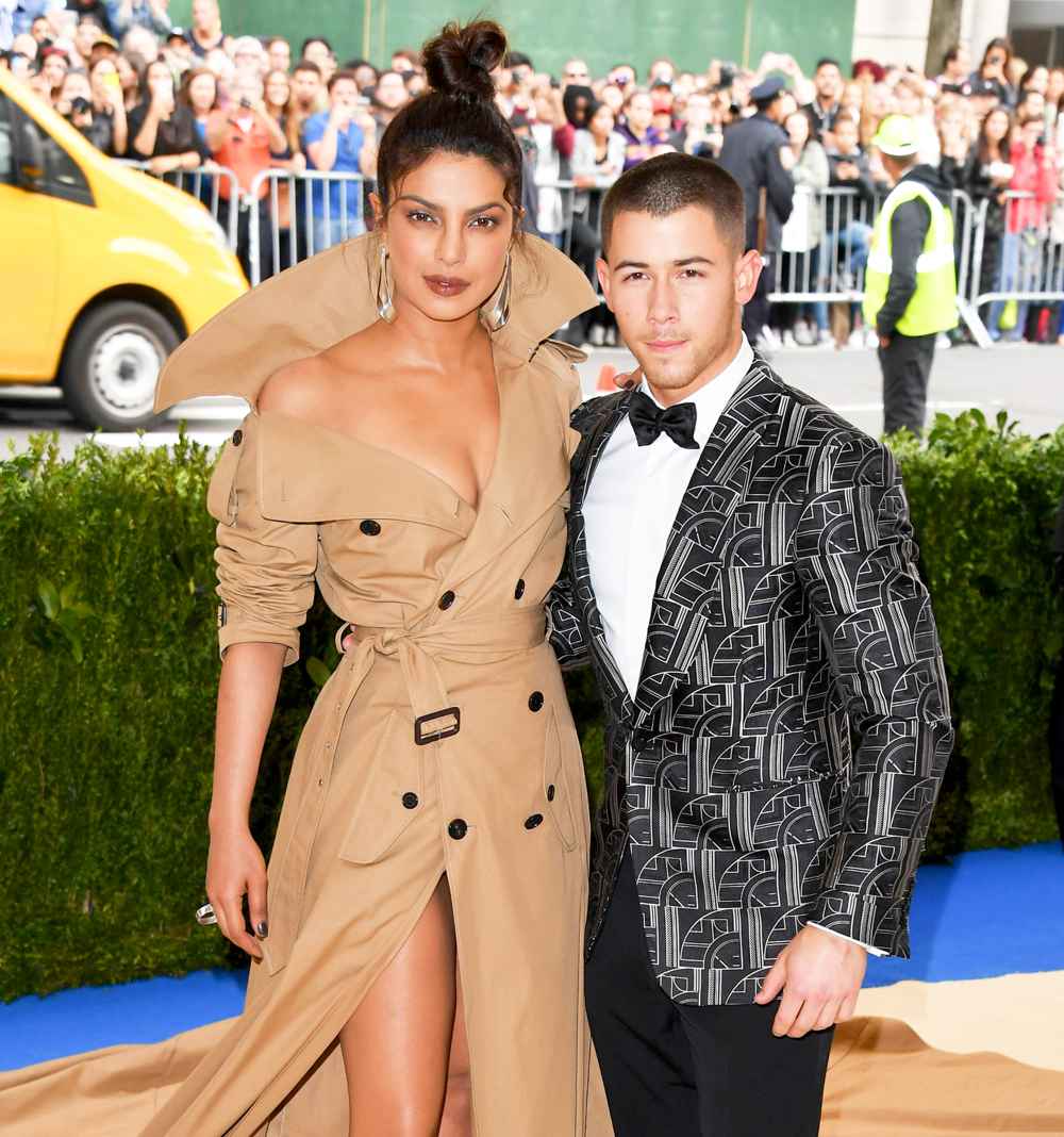 Priyanka Chopra and Nick Jonas attend the 'Rei Kawakubo/Comme des Garcons: Art Of The In-Between' 2017 Costume Institute Gala at Metropolitan Museum of Art in New York City.