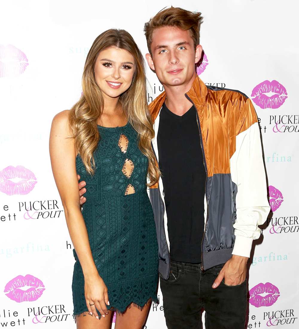 Raquel Leviss and James Kennedy at the Julie Hewett Pucker&Pout Collaboration 2017 Launch Party at SUR Lounge in Los Angeles, California.