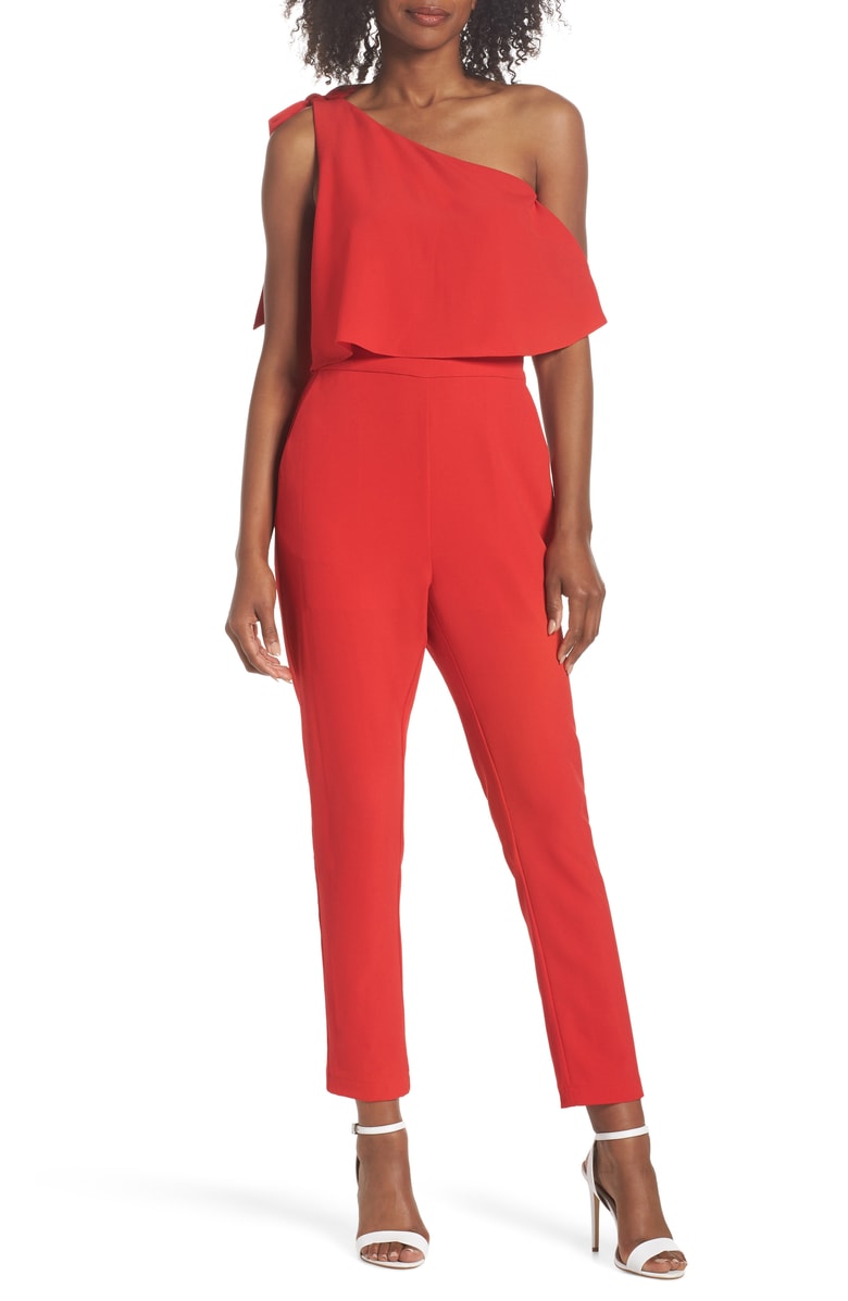 Adelyn Rae One Shoulder Jumpsuit