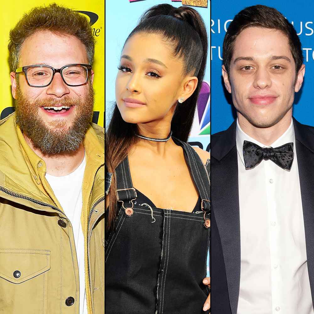 Seth Rogen, Ariana Grande and Pete Davidson