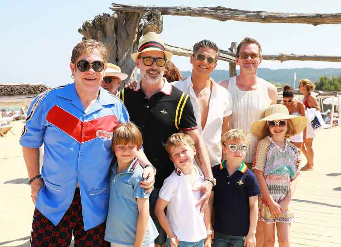 Elton John David Furnish Neil Patrick Harris David Burtka children vacation
