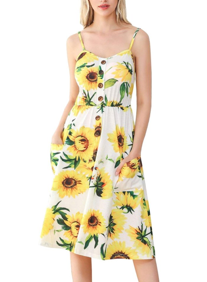 sunflower midi dress print amazon
