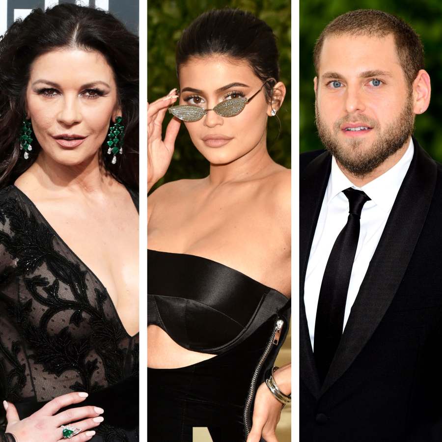 Catherine Zeta-Jones, Kylie Jenner, and Jonah Hill scar scars