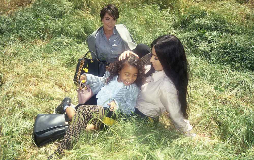 kim Kardashian, North West and Kris Jenner