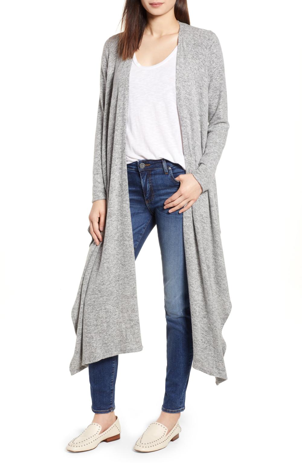 convertible cardigan gray nordstrom