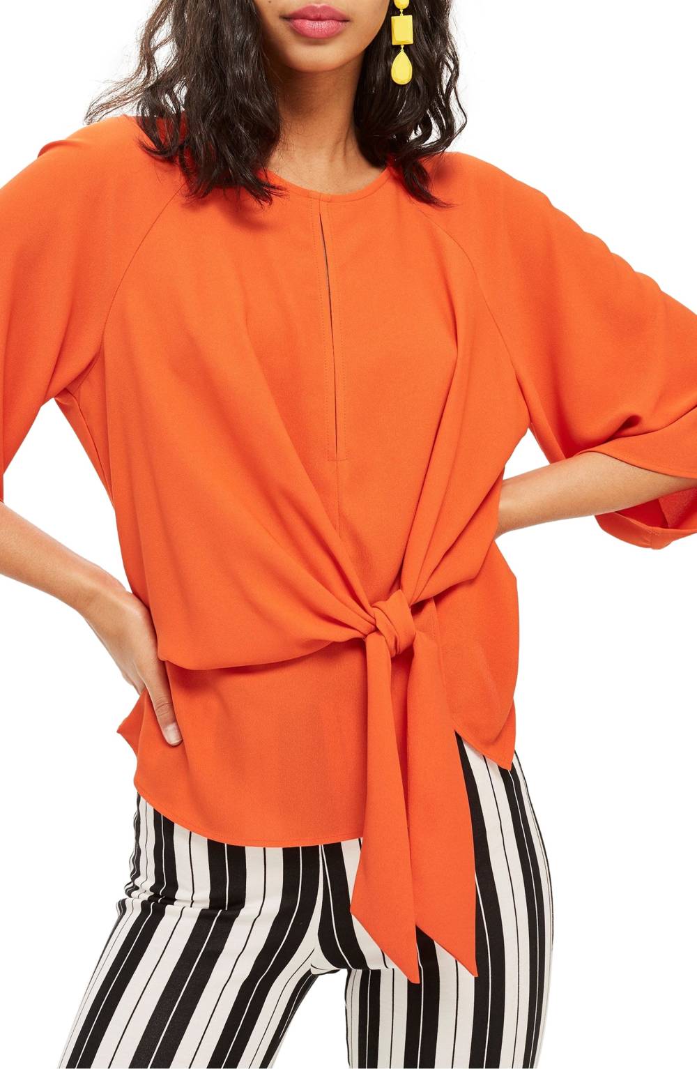 orange wrap top nordstrom