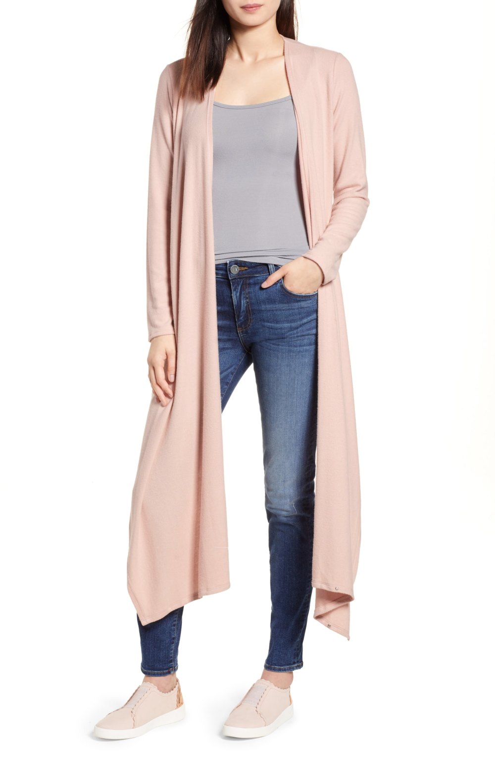 pink convertible cardigan wrap top