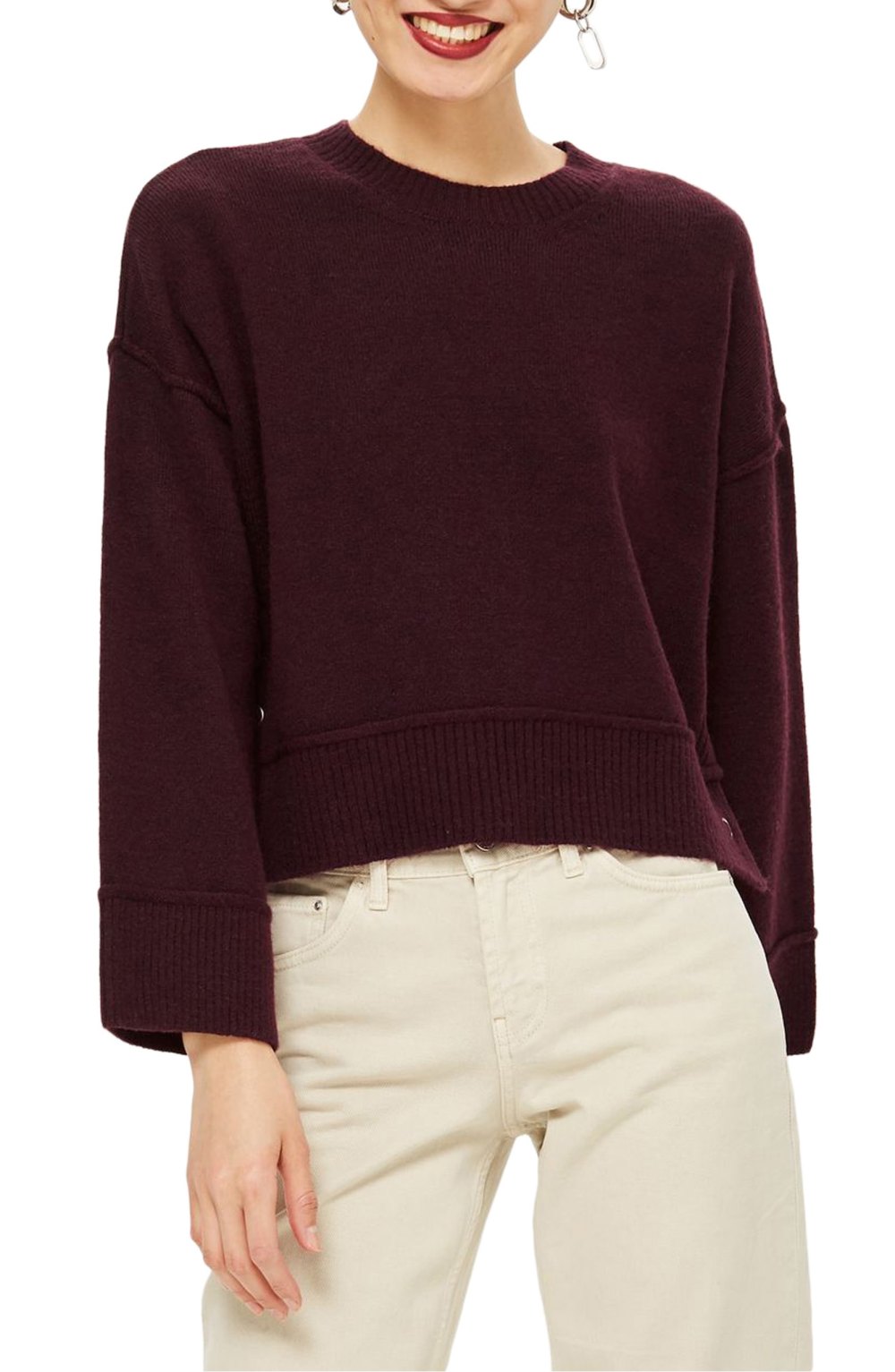 topshop crop sweater 