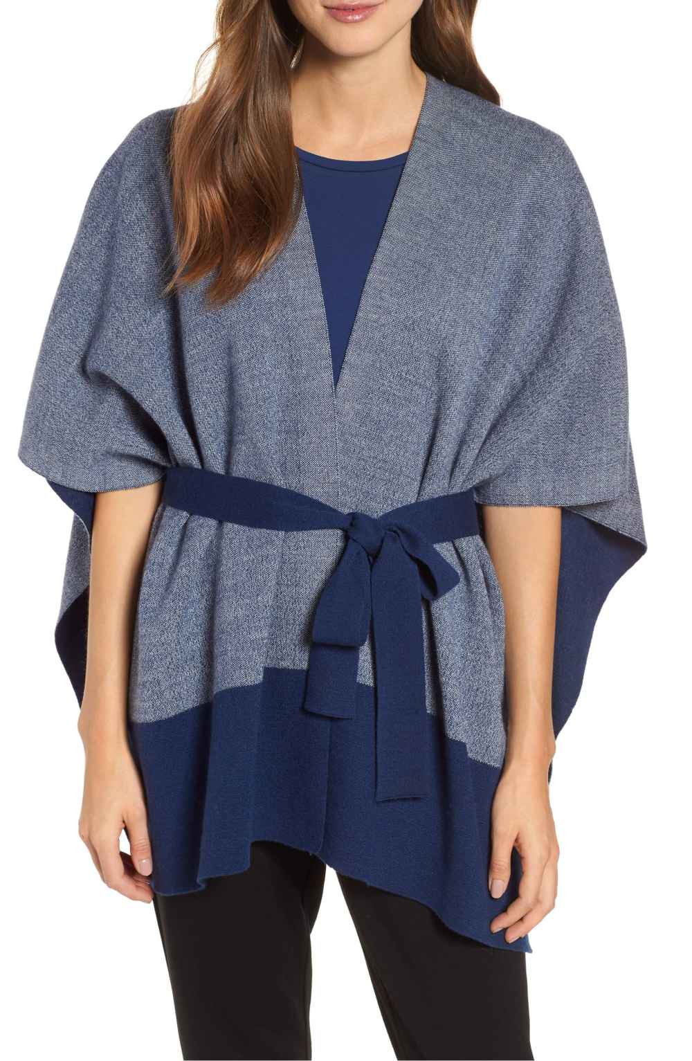 Eileen Fisher Merino Wool Sweater Poncho