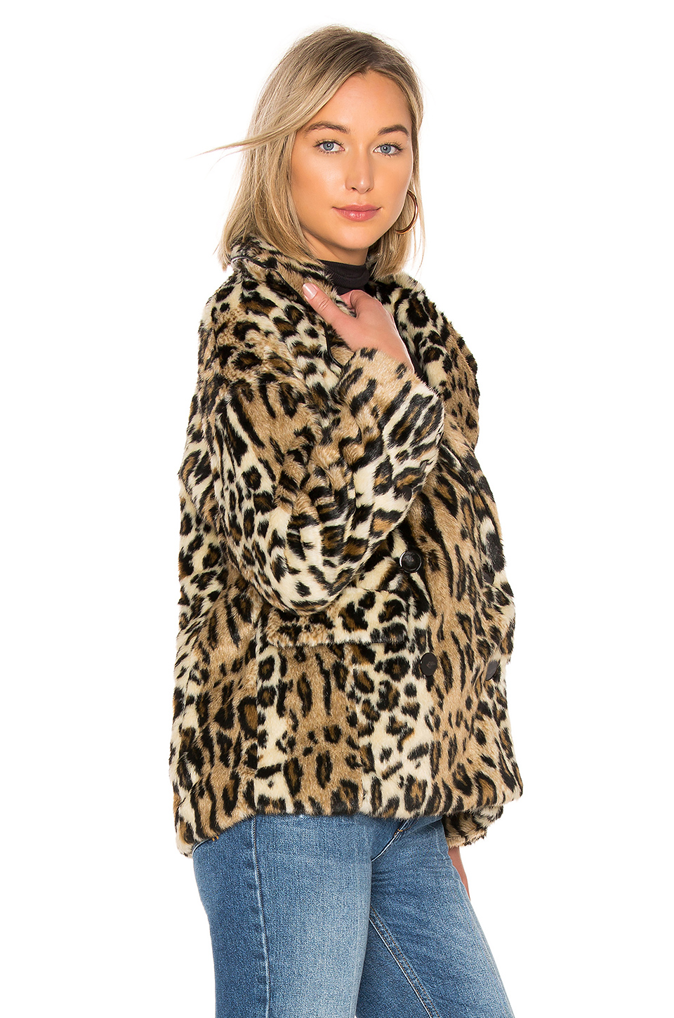 free people leopard coat