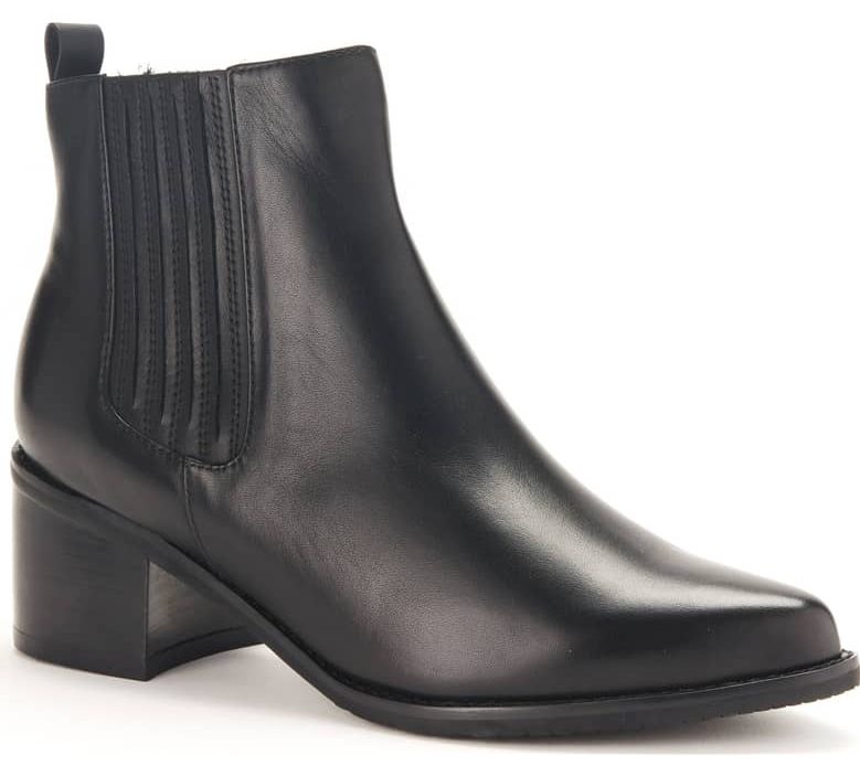 black waterproof ankle boot