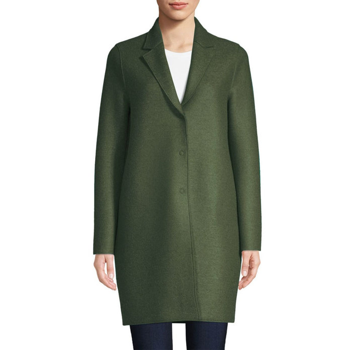 Harris Wharf London Virgin Wool Cocoon Coat