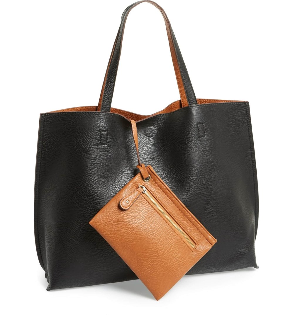 leather tote wristlet nordstrom