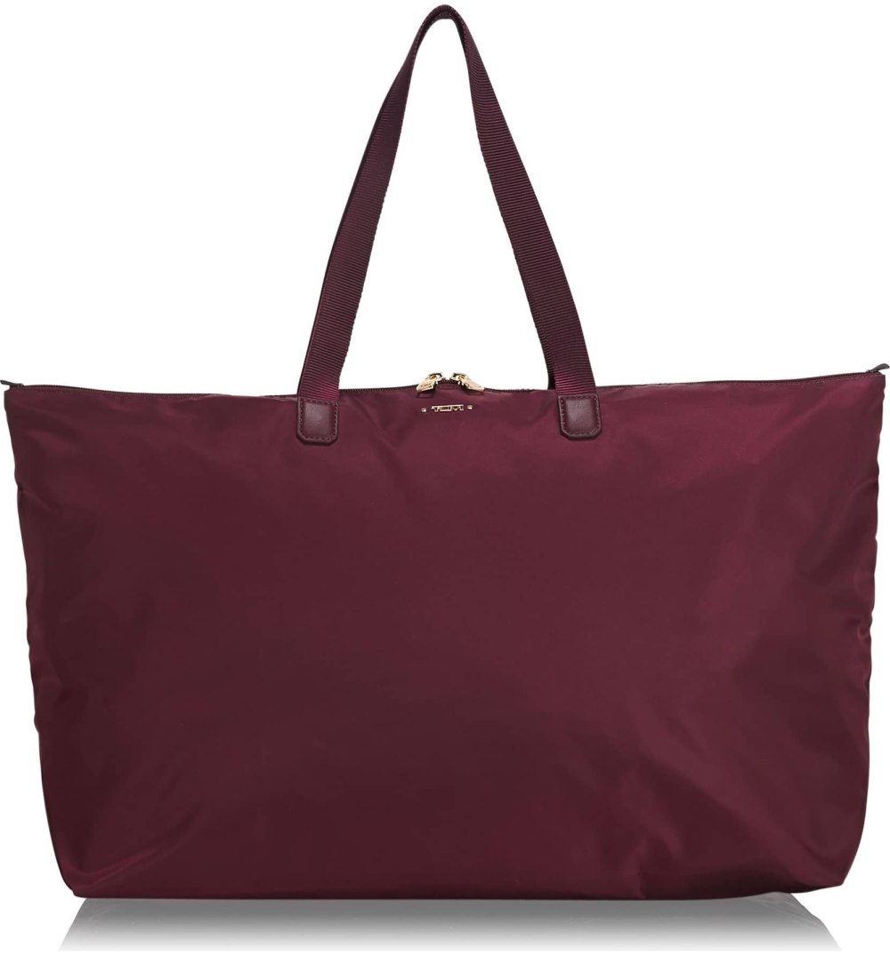 maroon travel tote bag tumi