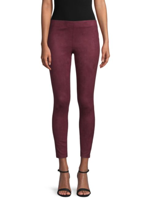 oxblood faux suede leggings saks off fifth