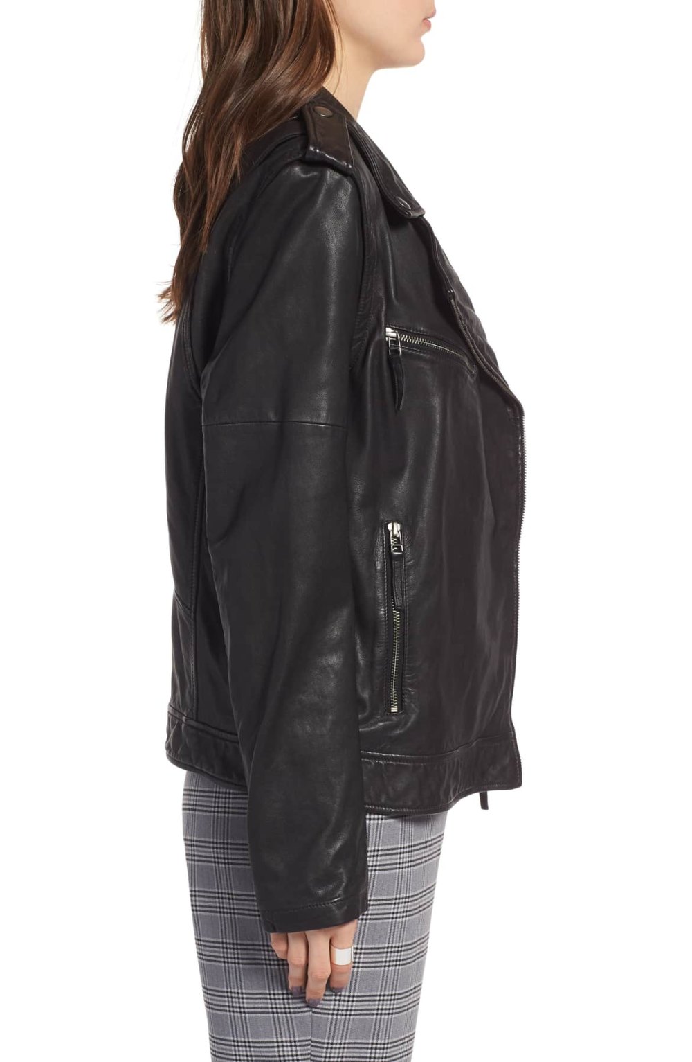 convertible leather jacket nordstrom