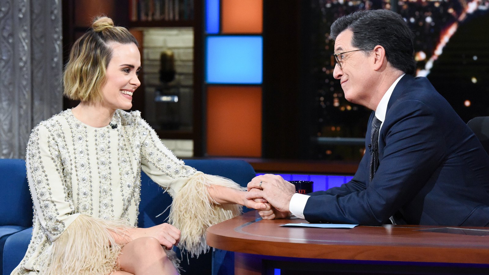 Sarah Paulson Tells Stephen Colbert She Has Not Seen 'Bird Box' Yet: 'I Don't Watch Anything I Do'