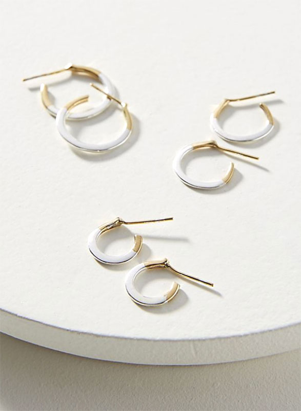 Sustainable hoop earrings