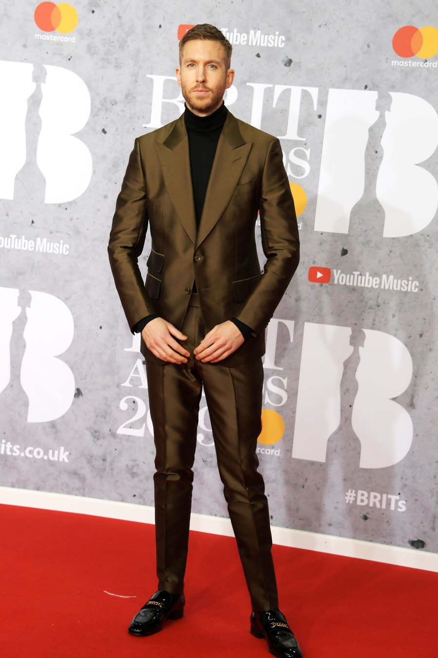 brit awards red carpet 2019 Calvin Harris