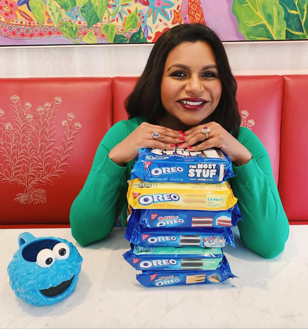 Mindy-Kaling-Celebrates-National-Oreo-Day