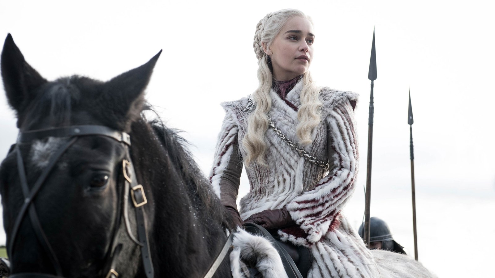 Emilia Clarke in Game of Thrones horse season 8