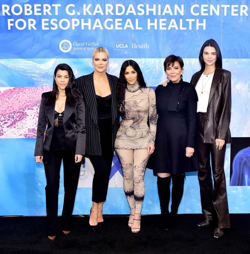 Kourtney-Kardashian,-Khloe-Kardashian,-Kim-Kardashian-West,-Kris-Jenner-and-Kendall-Jenner-attend-UCLA-Robert-G.-Kardashian-Center