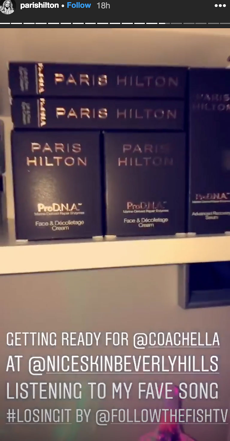 Paris Hilton Instagram Story Coachella