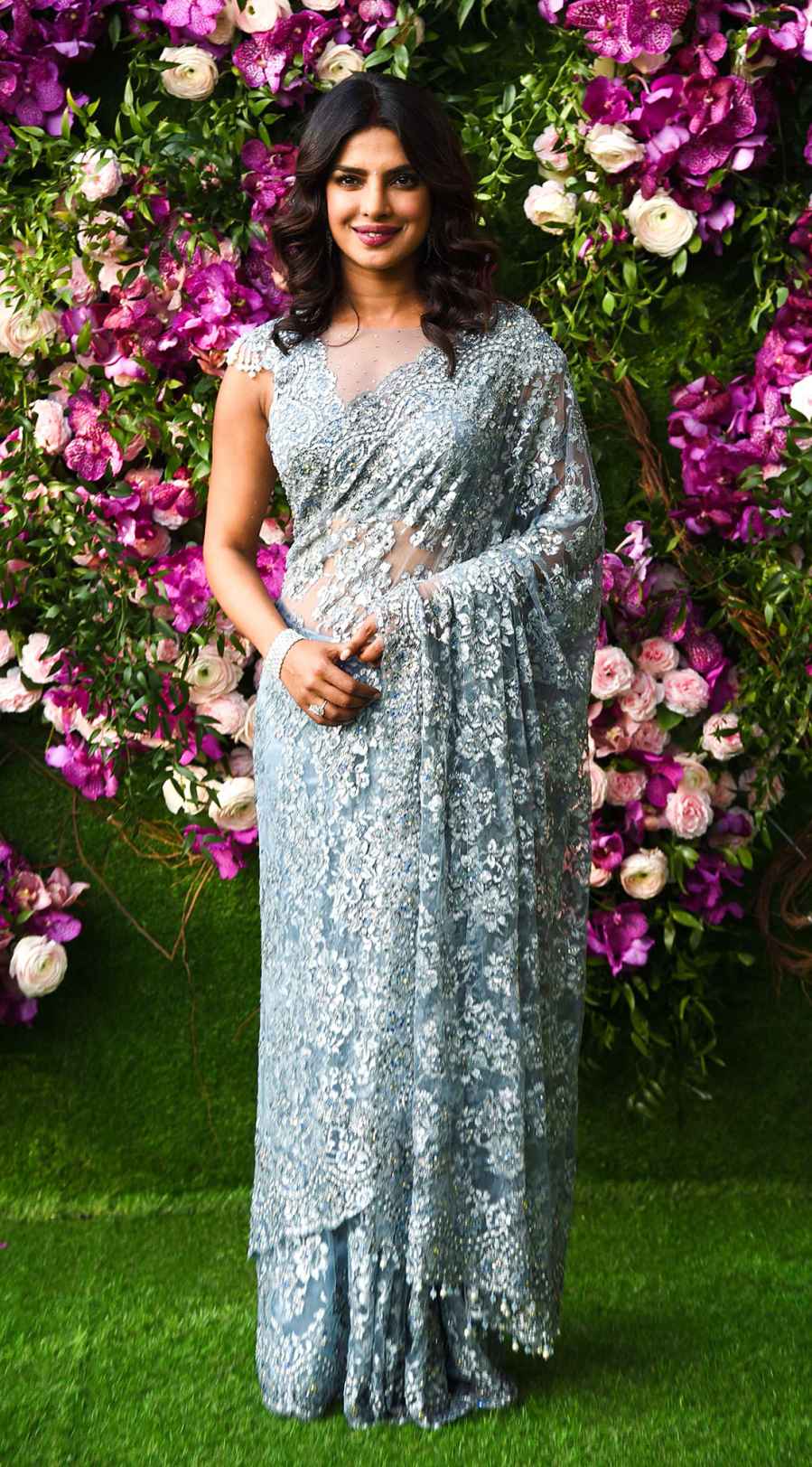 Priyanka Chopra Mumbai lace dress
