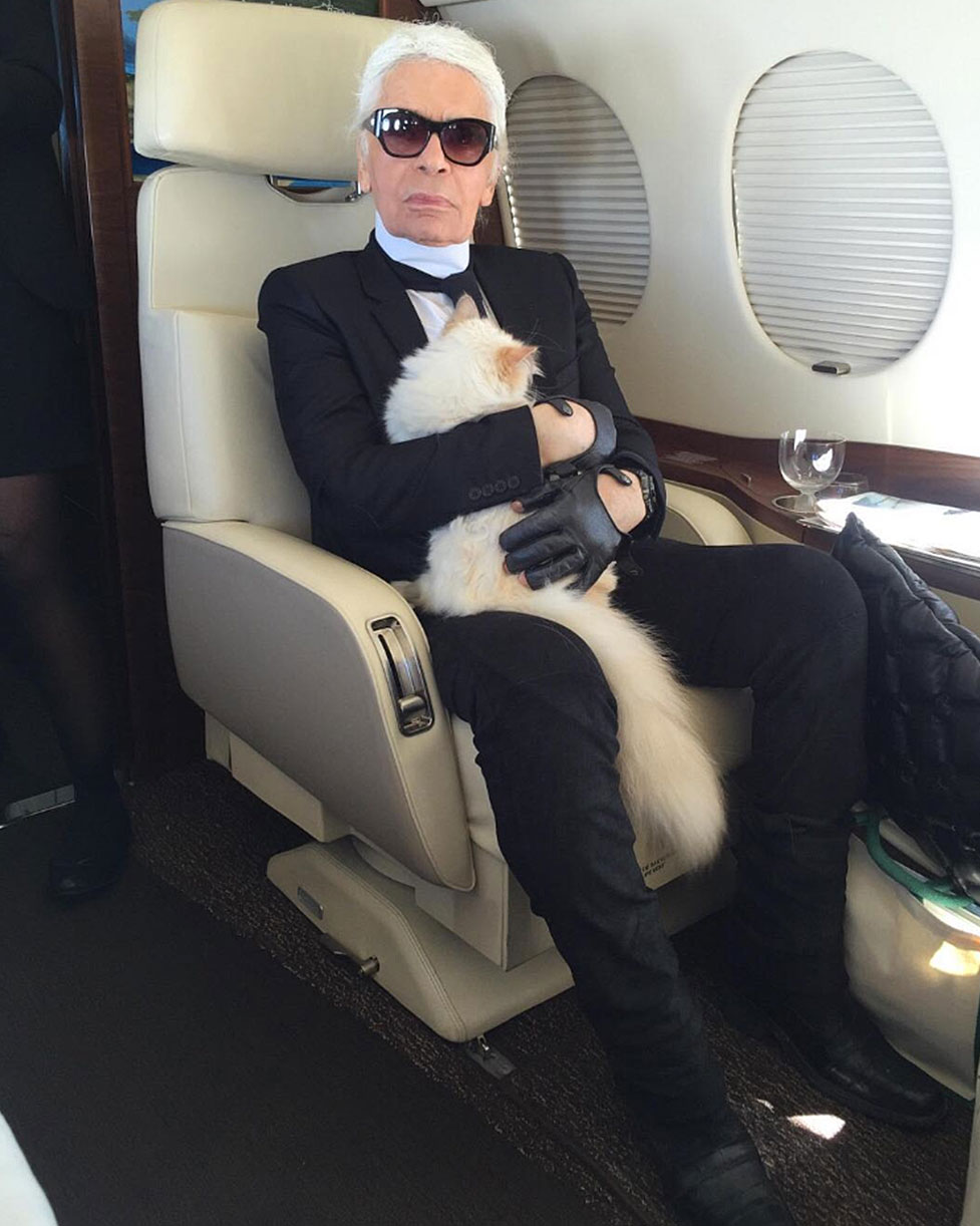 Karl Lagerfeld with Choupette Instagram