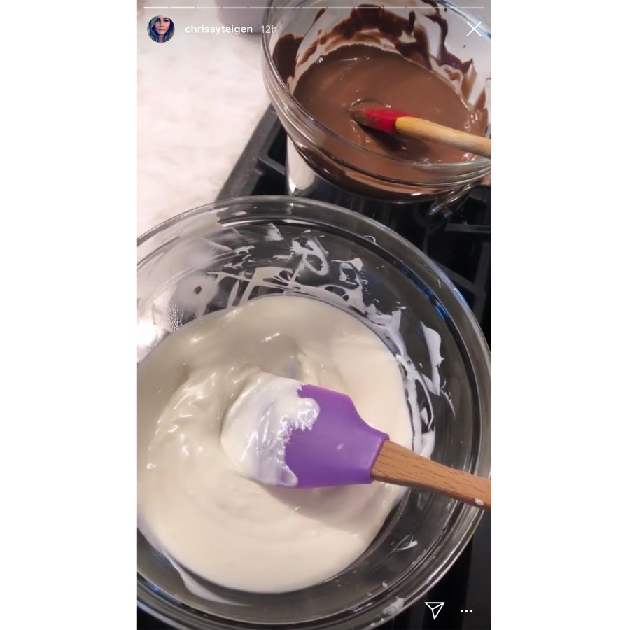 Chrissy Teigen, John Legend Make Chocolates With Daughter Luna