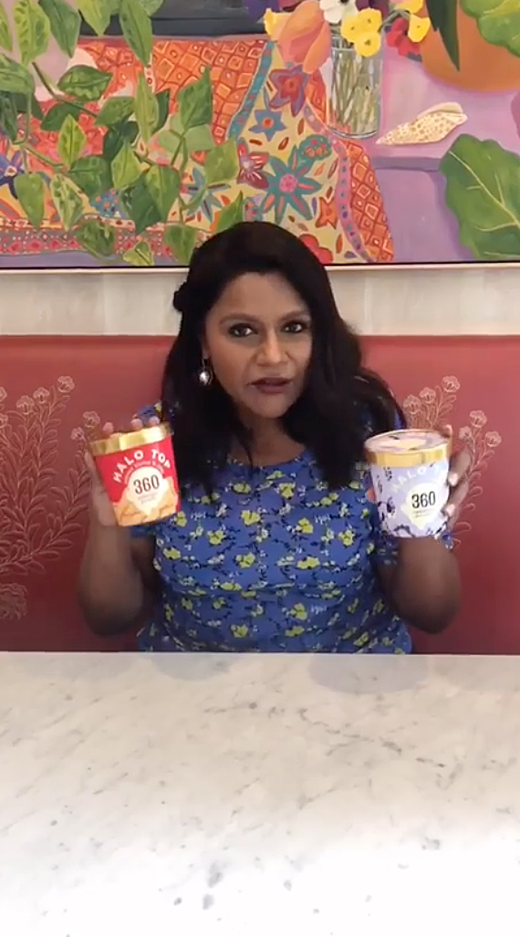 Mindy Kaling Celebrates National Ice Cream Day