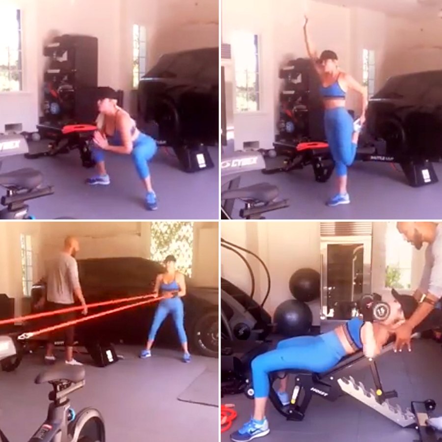Khloe Kardashian Workout in Her Home Garage Gym Is Pretty Spectacular
