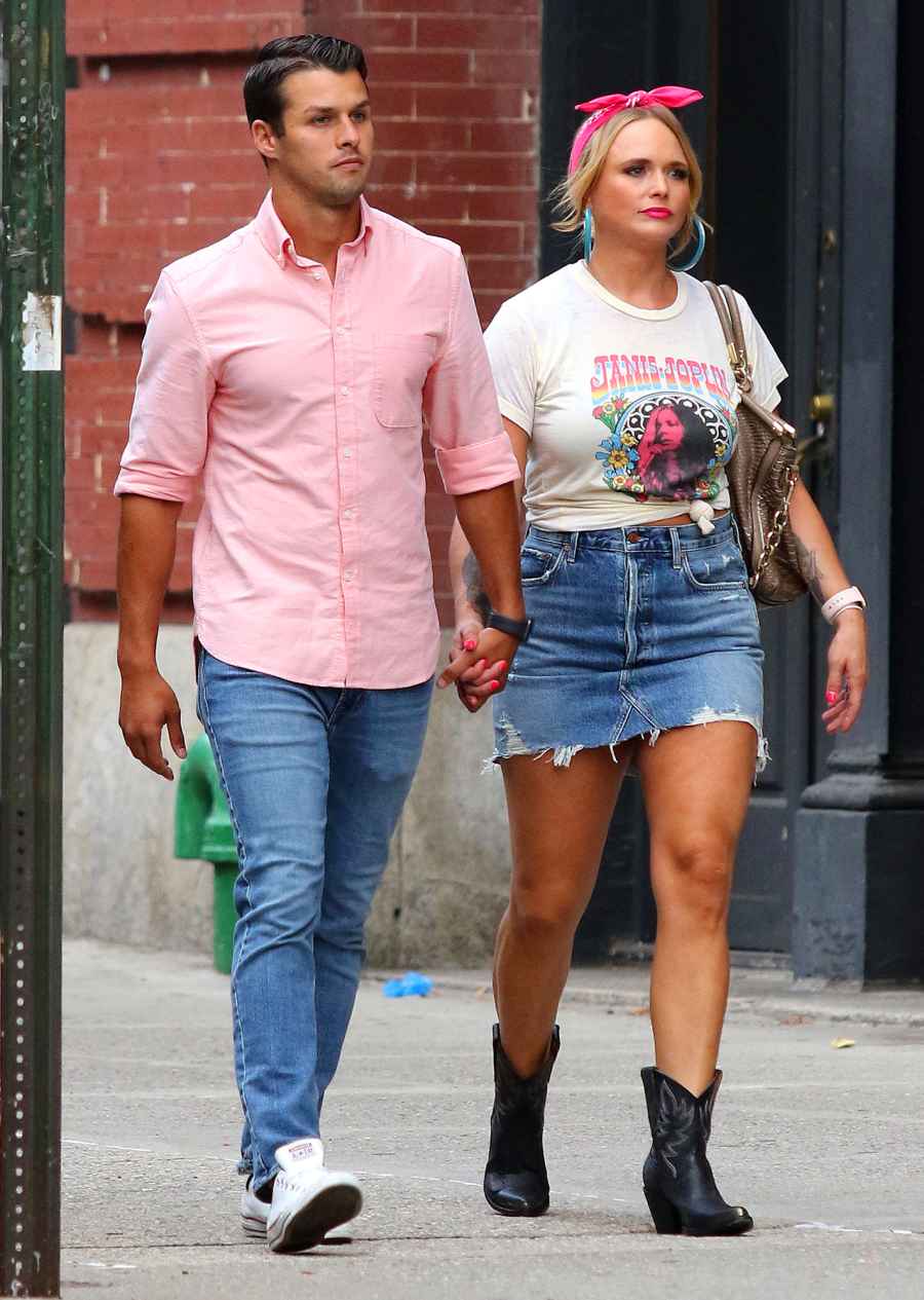 Miranda Lambert and Brendan McLoughlin Go For A Walk Wearing Pink