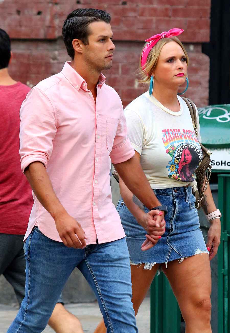 Miranda Lambert and Brendan McLoughlin Go For A Walk Wearing Pink