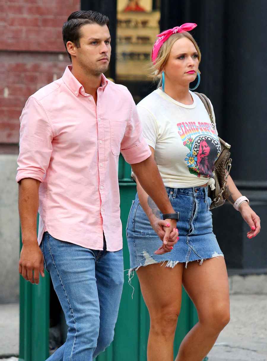 Miranda Lambert and Brendan McLoughlin Go For A Walk Wearing Pink