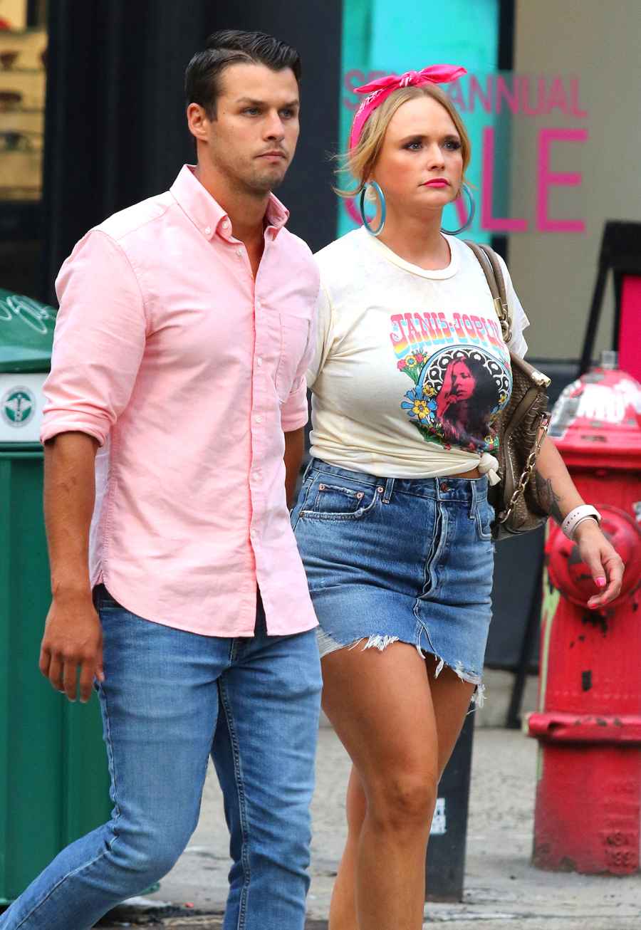 Miranda Lambert and Brendan McLoughlin Go For A Walk Wearing Pink